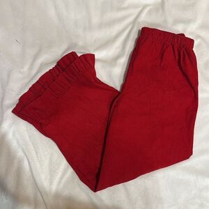 EUC Red cord Ruffled hem Pants 6x